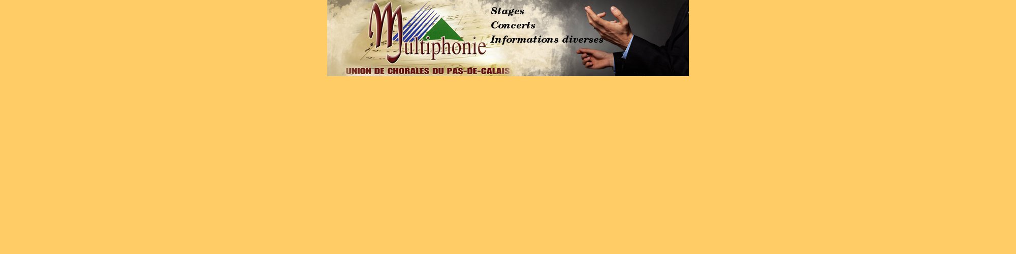 Informations et stages Multiphonie